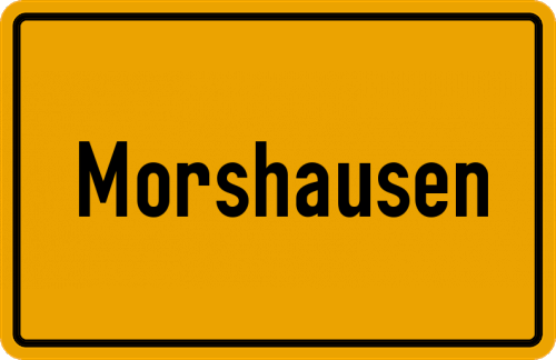 Ortsschild Morshausen