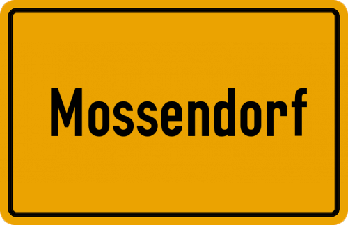 Ortsschild Mossendorf