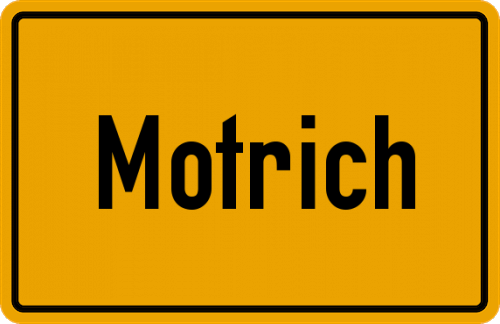 Ortsschild Motrich