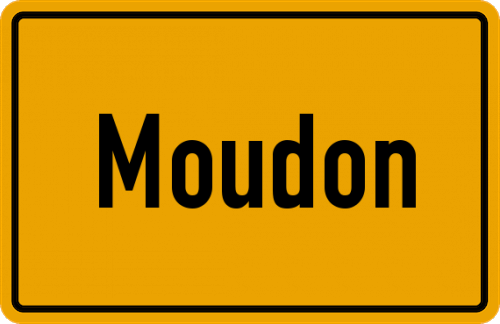 Ortsschild Moudon