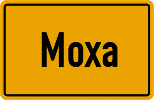 Ortsschild Moxa