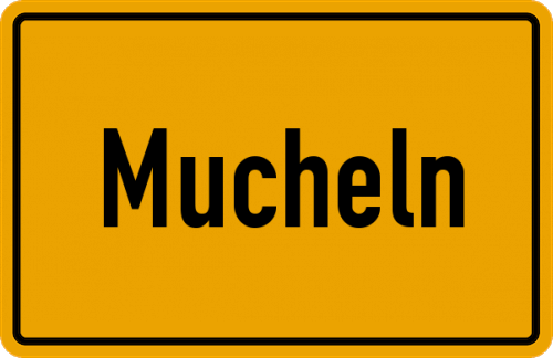 Ortsschild Mucheln