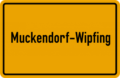 Ortsschild Muckendorf-Wipfing