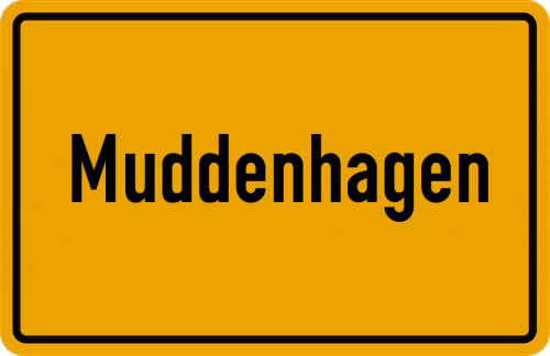 Ortsschild Muddenhagen