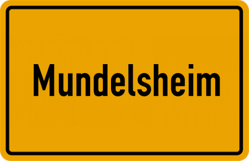 Ortsschild Mundelsheim