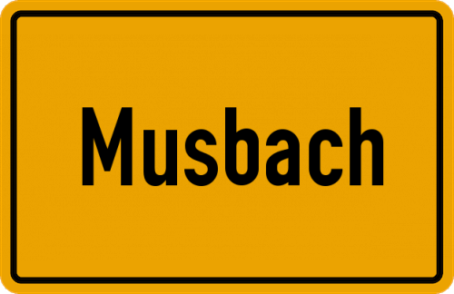 Ortsschild Musbach