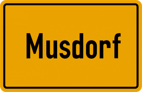 Ortsschild Musdorf