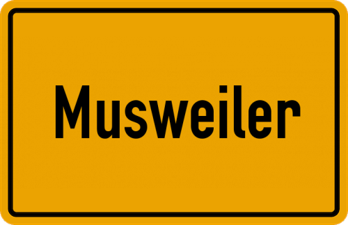 Ortsschild Musweiler
