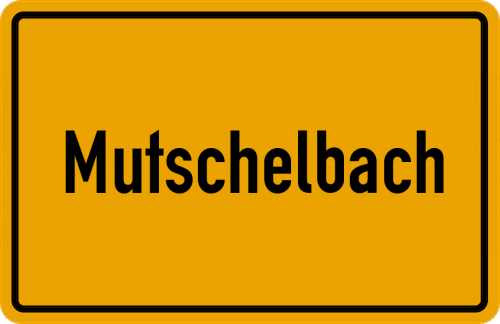 Ortsschild Mutschelbach