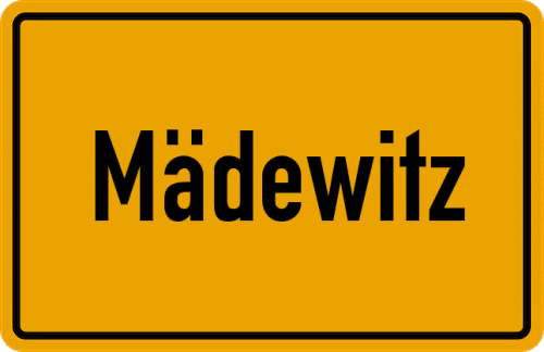 Ortsschild Mädewitz