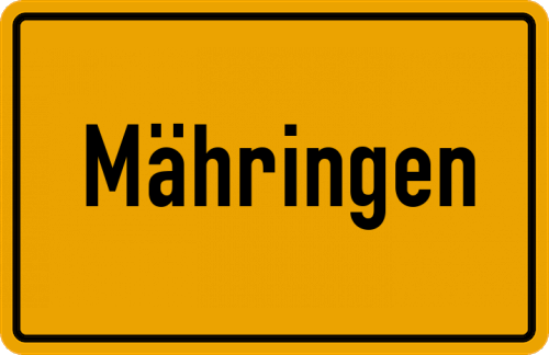 Ortsschild Mähringen