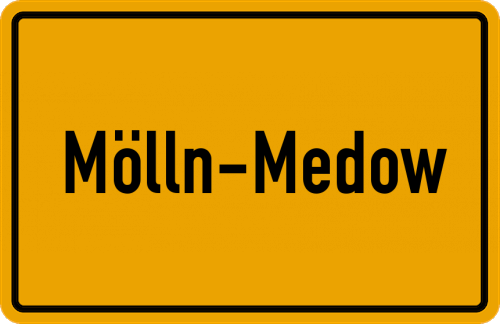 Ortsschild Mölln-Medow