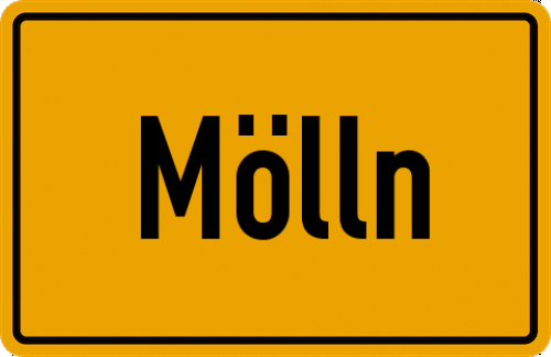 Ortsschild Mölln, Kreis Marburg an der Lahn