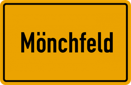 Ortsschild Mönchfeld