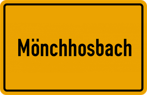Ortsschild Mönchhosbach