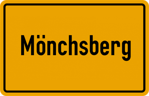 Ortsschild Mönchsberg