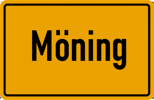 Ortsschild Möning