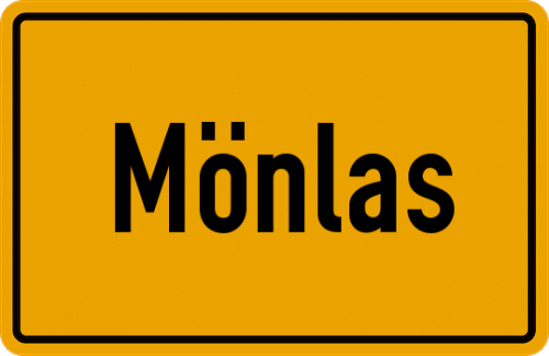 Ortsschild Mönlas, Oberpfalz