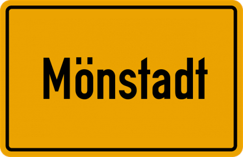 Ortsschild Mönstadt