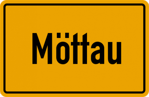 Ortsschild Möttau
