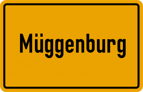 Ortsschild Müggenburg, Kreis Lüchow-Dannenberg