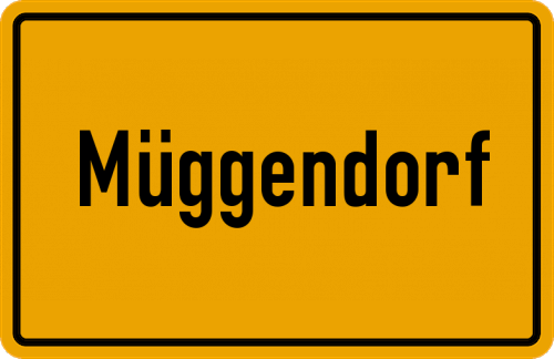 Ortsschild Müggendorf, Niederelbe