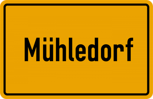 Ortsschild Mühledorf