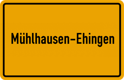 Ortsschild Mühlhausen-Ehingen