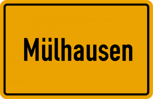 Ortsschild Mülhausen