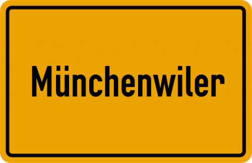 Ortsschild Münchenwiler