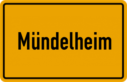 Ortsschild Mündelheim