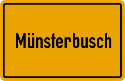 Ortsschild Münsterbusch