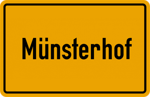 Ortsschild Münsterhof