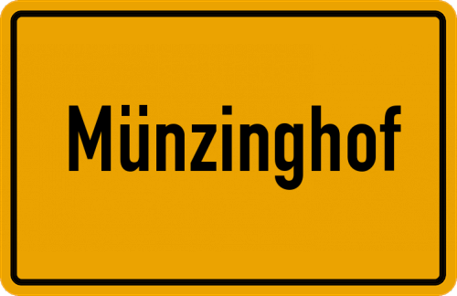 Ortsschild Münzinghof