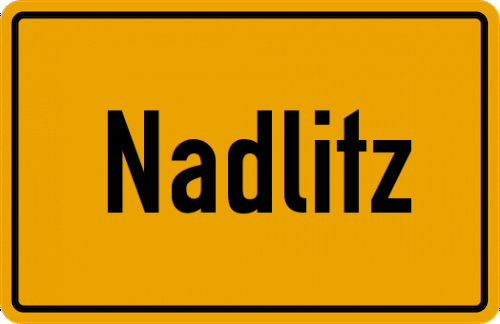 Ortsschild Nadlitz