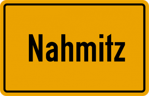 Ortsschild Nahmitz