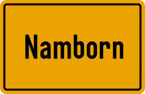 Ortsschild Namborn