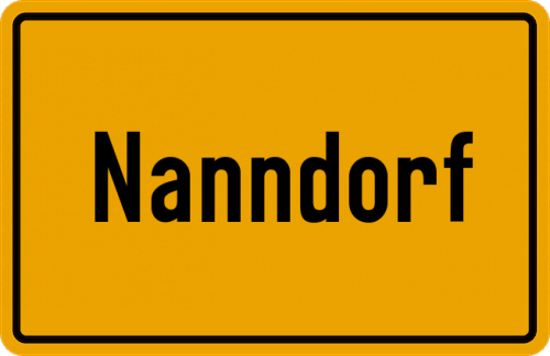 Ortsschild Nanndorf, Holstein