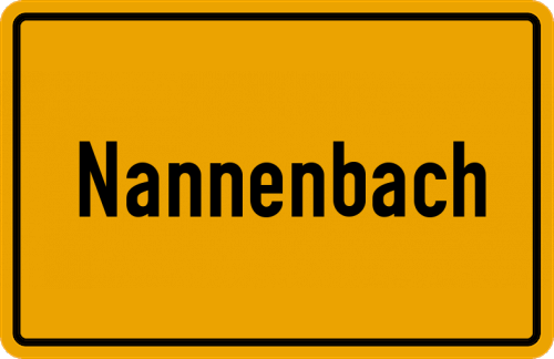 Ortsschild Nannenbach