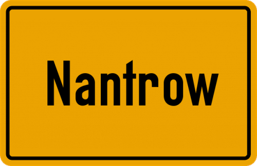 Ortsschild Nantrow