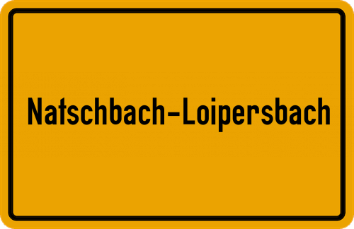 Ortsschild Natschbach-Loipersbach