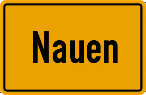Ortsschild Nauen, Havelland