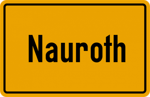 Ortsschild Nauroth, Untertaunuskr