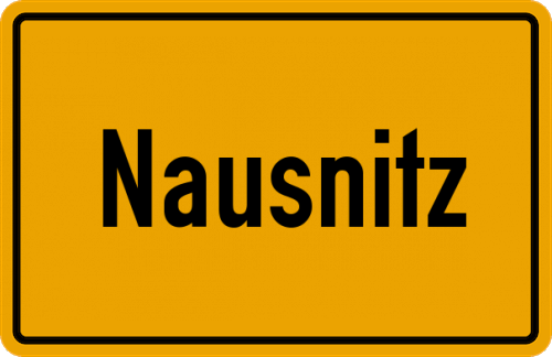 Ortsschild Nausnitz