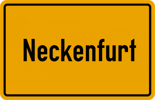 Ortsschild Neckenfurt