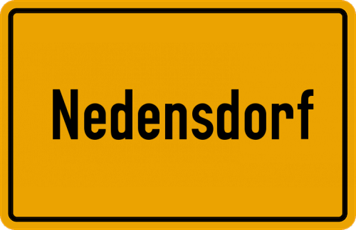 Ortsschild Nedensdorf