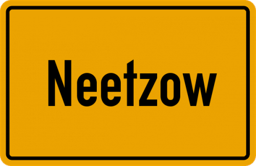 Ortsschild Neetzow