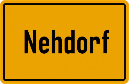 Ortsschild Nehdorf