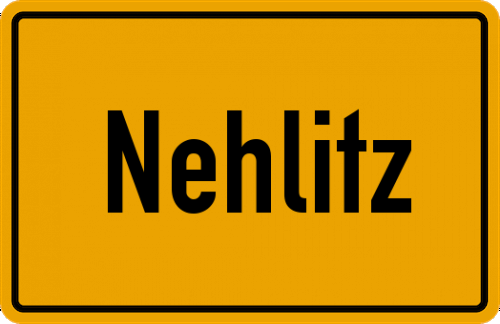 Ortsschild Nehlitz
