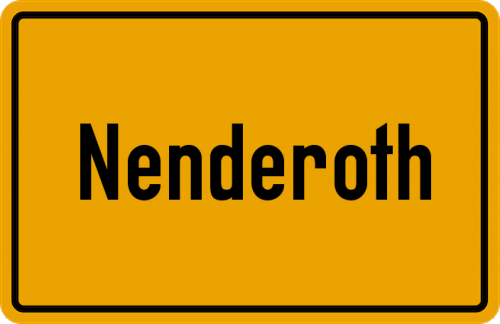 Ortsschild Nenderoth, Dillkreis